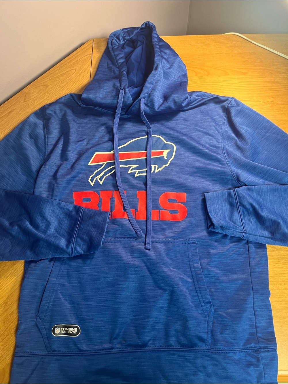 NFL Team Apparel Buffalo Bills Combine Training Hoodie Men's Medium Blue